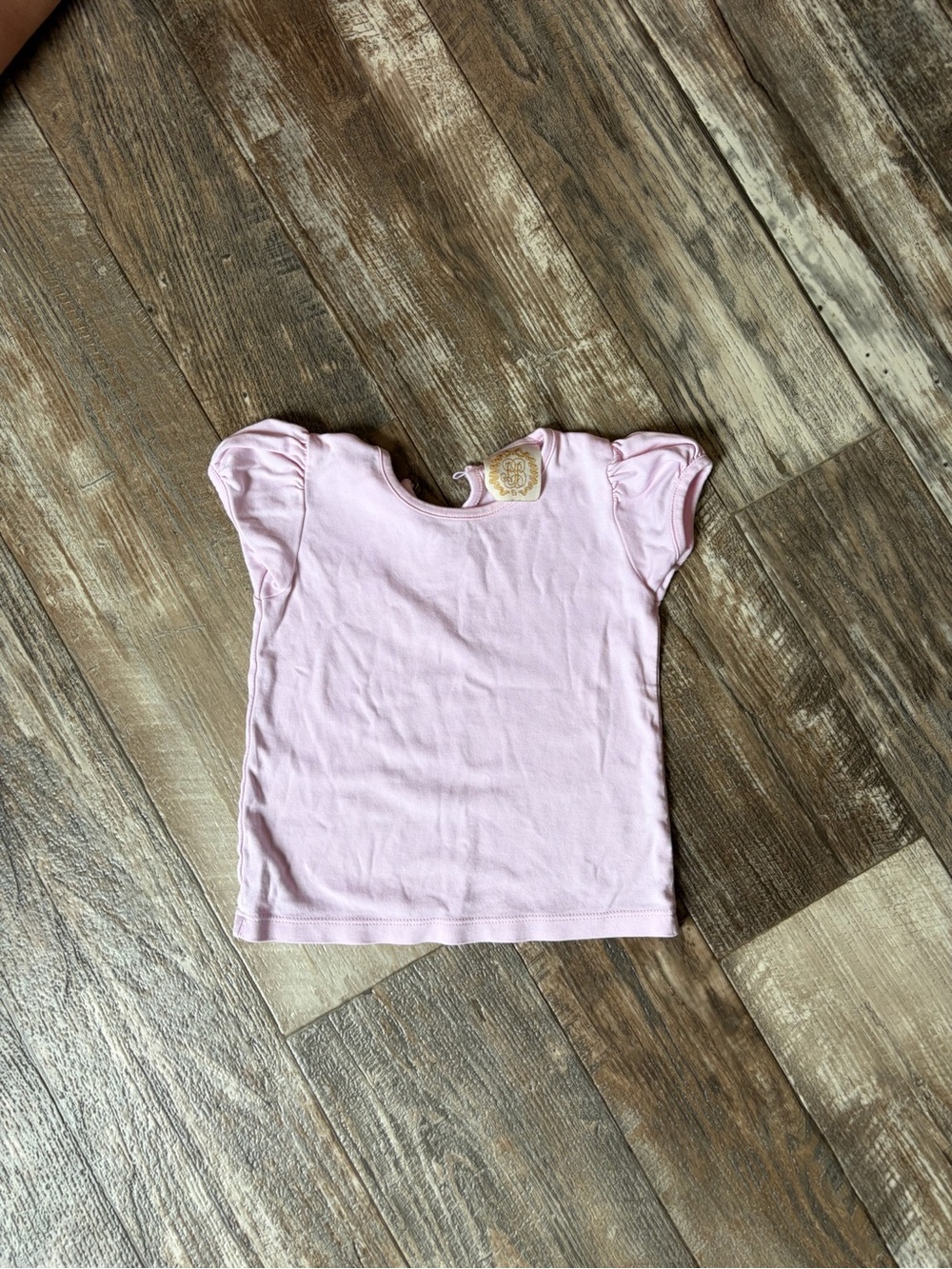 The Beaufort Bonnet Company Light Pink Puff Sleeve Tee